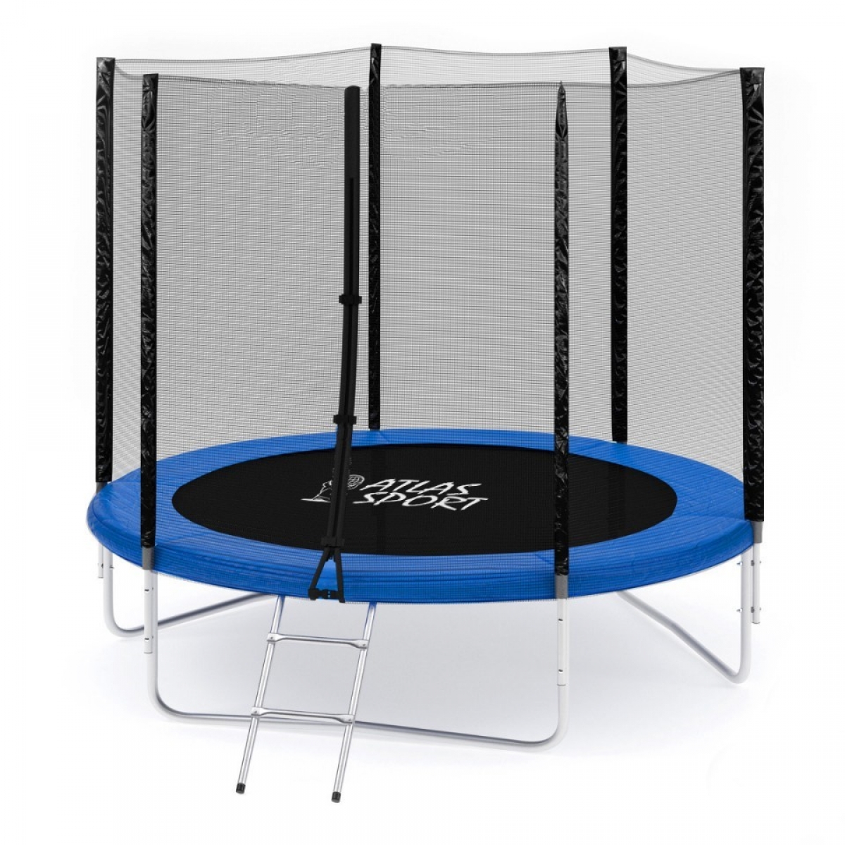 Батут Atlas Sport 252 см (8ft) BASIC с лестницей BLUE