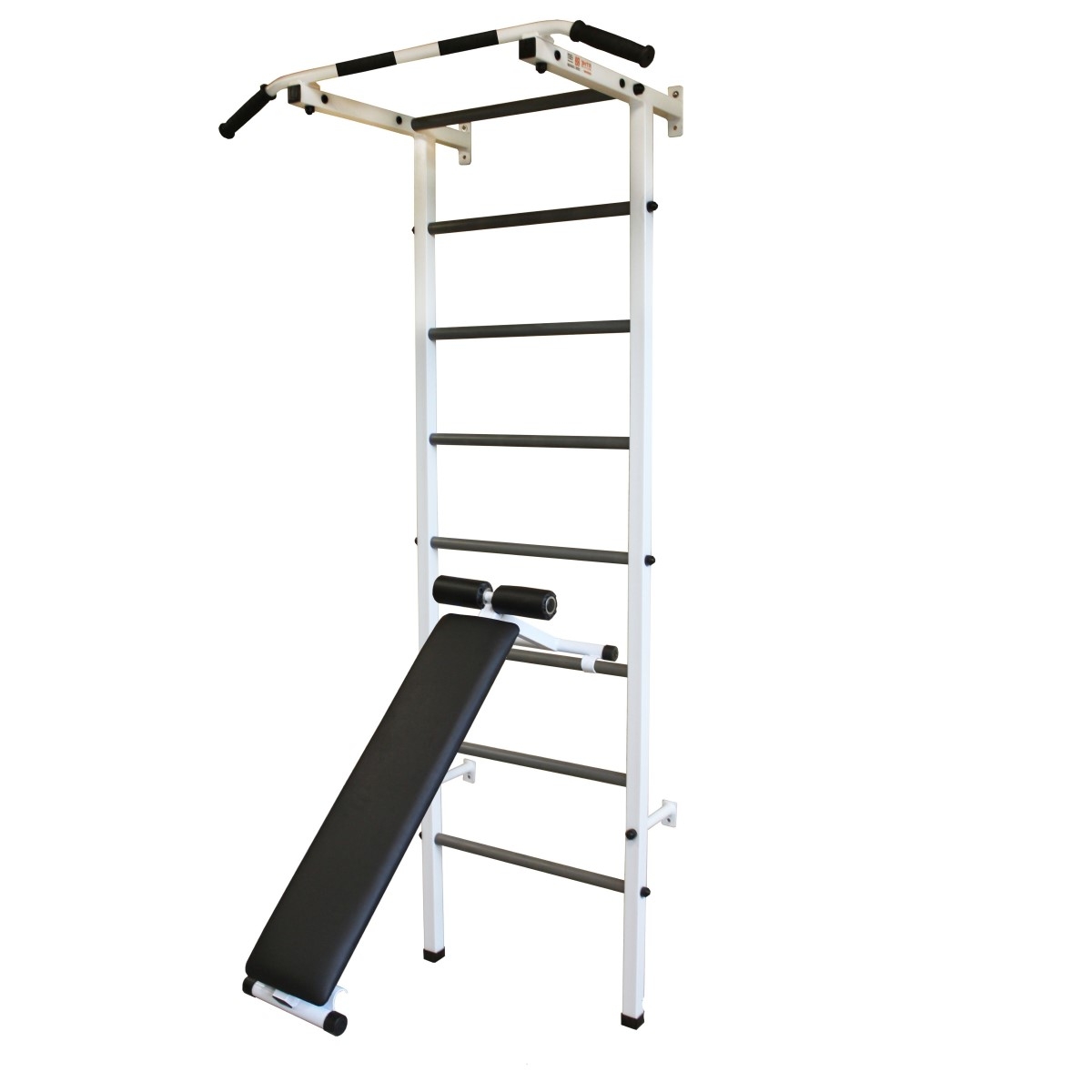 Спортивная шведская стенка с турником ЭКТА PRO Light 6 (СК 6) (бело-черная)