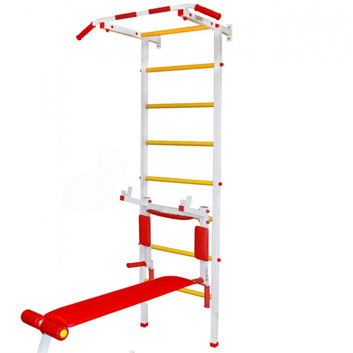 Спортивная шведская стенка с турником ЭКТА PRO Light 3 (СК 3) (бело-красная)