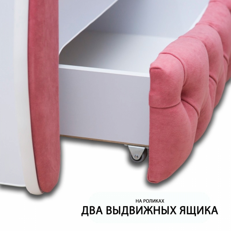 Односпальная кровать с мягкой обивкой Клио