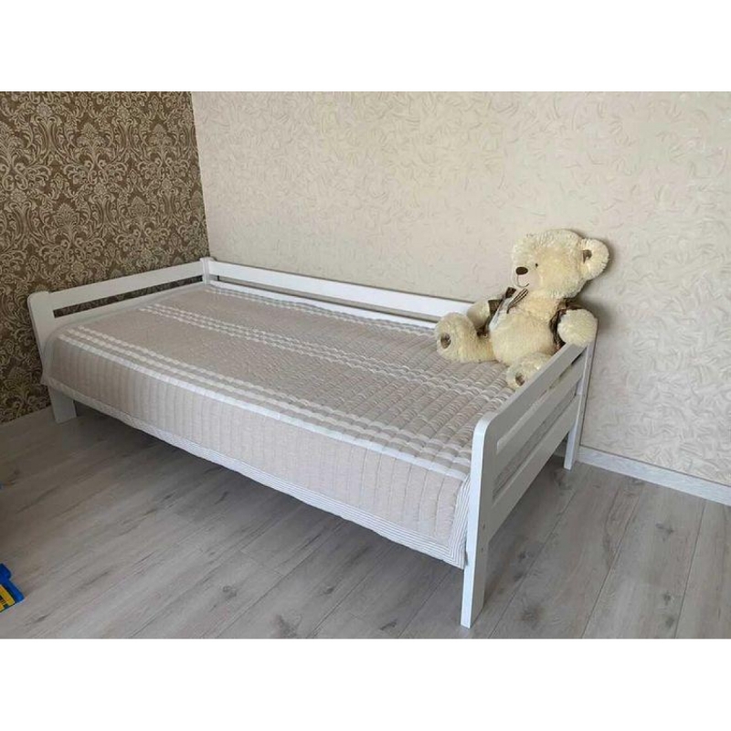 Кровать Ecodrev Классик без бортика и ящиков (белая)