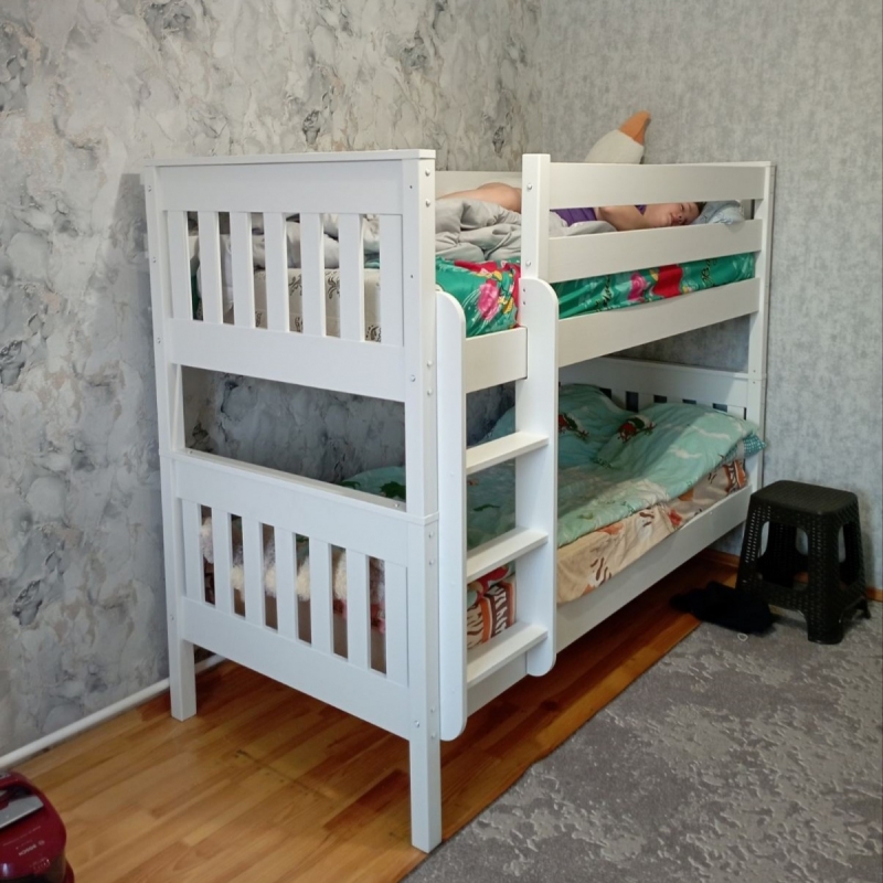 Кровать двухъярусная Замок 200х90 (белая)