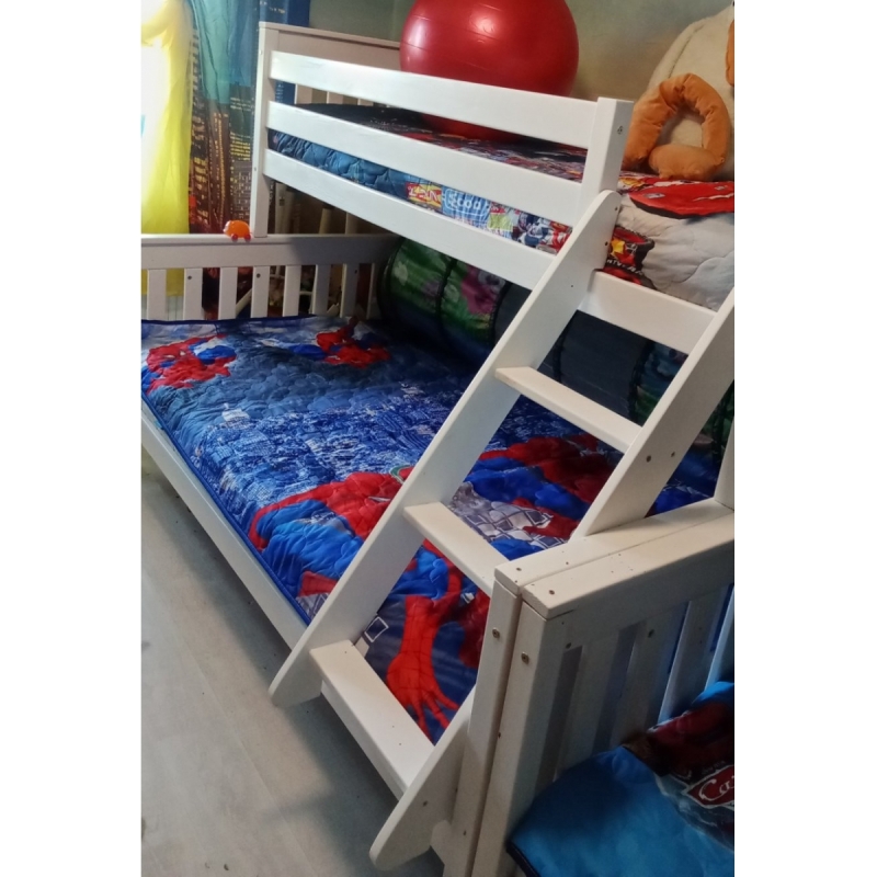 Кровать двухъярусная Вертикаль 200х140/200х90 см. (белая)
