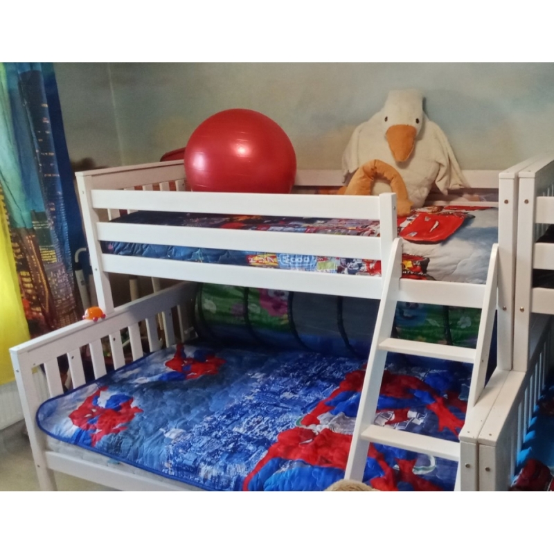 Кровать двухъярусная Вертикаль 200х140/200х90 см. (белая)