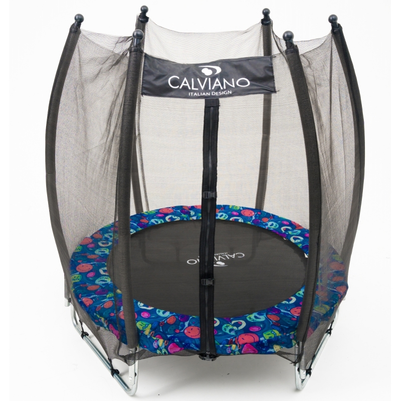 Батут пружинный с защитной сеткой Calviano 140 см - 4,5ft OUTSIDE master smile
