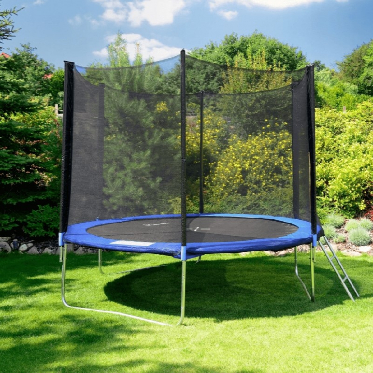 Батут FunFit 312 см - 10ft с внешней сеткой и лестницей