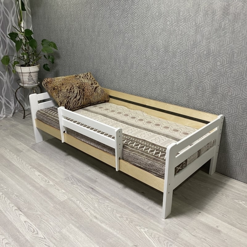 Кровать Ecodrev Классик с бортиком без ящиков (сканди)