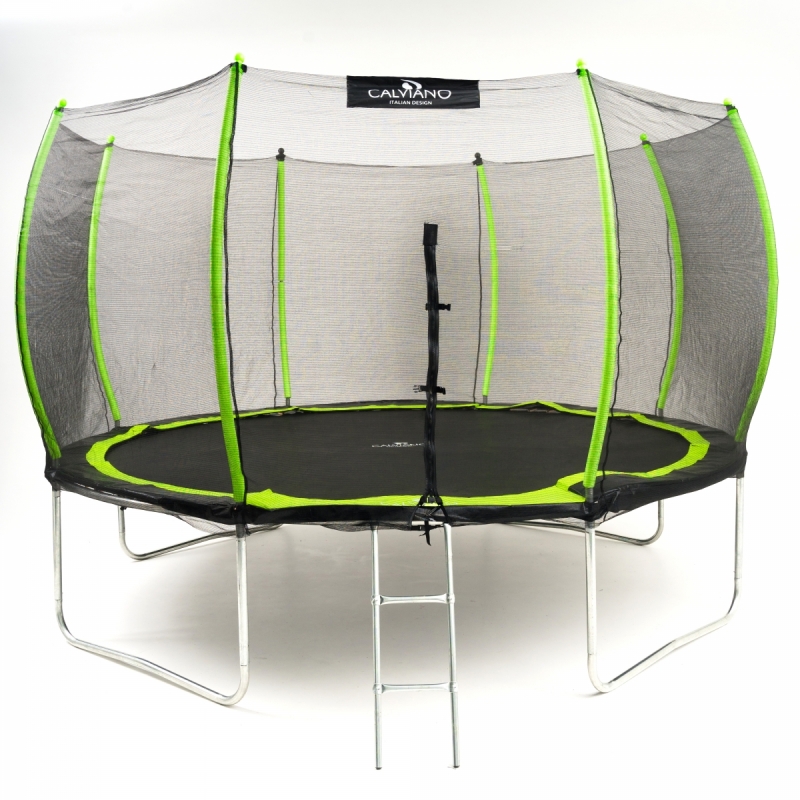 Батут пружинный с защитной сеткой Calviano 374 см - 12ft OUTSIDE master green
