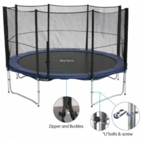 Батут Bebon sport с сеткой безопасности и лестницей, 14 футов (427 см)
