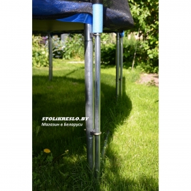 Батут Atlas Sport 404 см - 13ft PRO (усиленные опоры) с внешней сеткой и лестницей BLUE