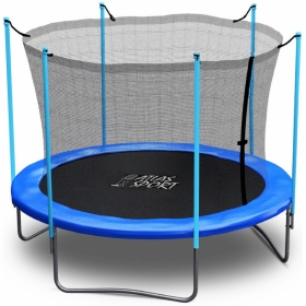Батут Atlas Sport 312 см (внутренняя сетка и лестница) BLUE