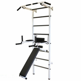 Спортивная шведская стенка с турником ЭКТА PRO Light 3 (СК 3) (бело-черная)