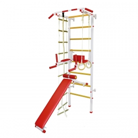 Спортивная шведская стенка ЭКТА PRO Light 3 (СК 3) с навесным (бело-красная)
