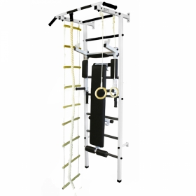 Спортивная шведская стенка ЭКТА PRO Light 3 (СК 3) с навесным (бело-черная)