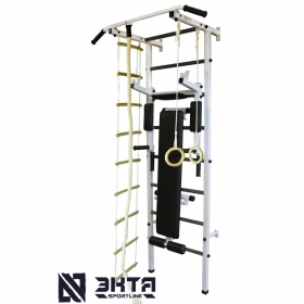 Шведская стенка ЭКТА PRO 3 (СК 3У) с навесным (бело-черная)