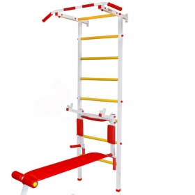 Спортивная шведская стенка с турником ЭКТА PRO Light 3 (СК 3) (бело-красная)