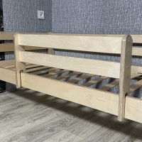 Кровать Ecodrev Классик с бортиком и ящиками (лак)
