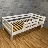 Кровать Ecodrev Классик с бортиком без ящиков (белая)