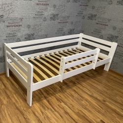Комплект Кровать Ecodrev Классик с бортиком и ящиками (белая) и матрас ТОП-4