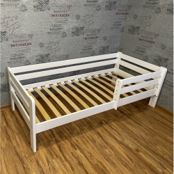 Комплект Кровать Ecodrev Классик с бортиком (белая) + матрас Kinder 4