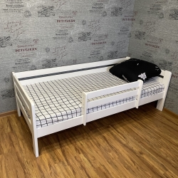 Комплект Кровать Ecodrev Классик с бортиком (белая) + матрас Kinder 4