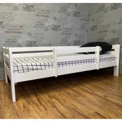 Комплект Кровать Ecodrev Классик с бортиком (белая) + матрас Kinder 4