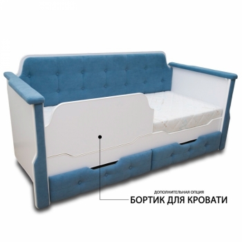 Односпальная кровать с мягкой обивкой Вилли