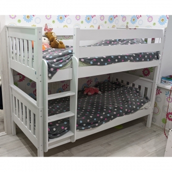 Кровать двухъярусная Замок 200х90 (белая)