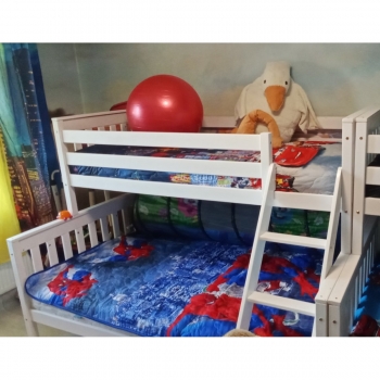 Кровать двухъярусная Вертикаль 200х140/200х90 см. (белая)