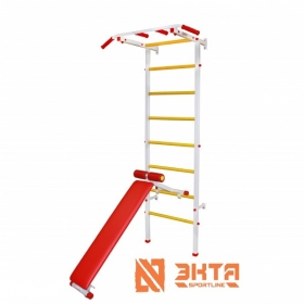 Спортивная шведская стенка ЭКТА PRO 6 (СК 6У) (бело-красная)