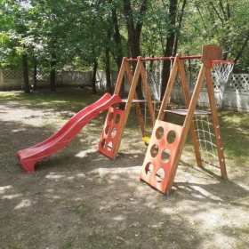 Детский уличный игровой комплекс для дачи Крепыш Пирамида 0.2