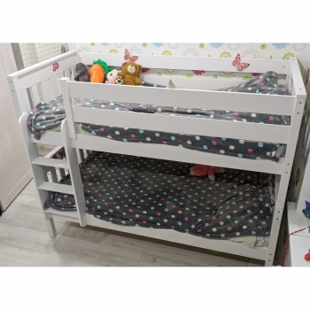 Кровать двухъярусная Замок 200х90 (белая)