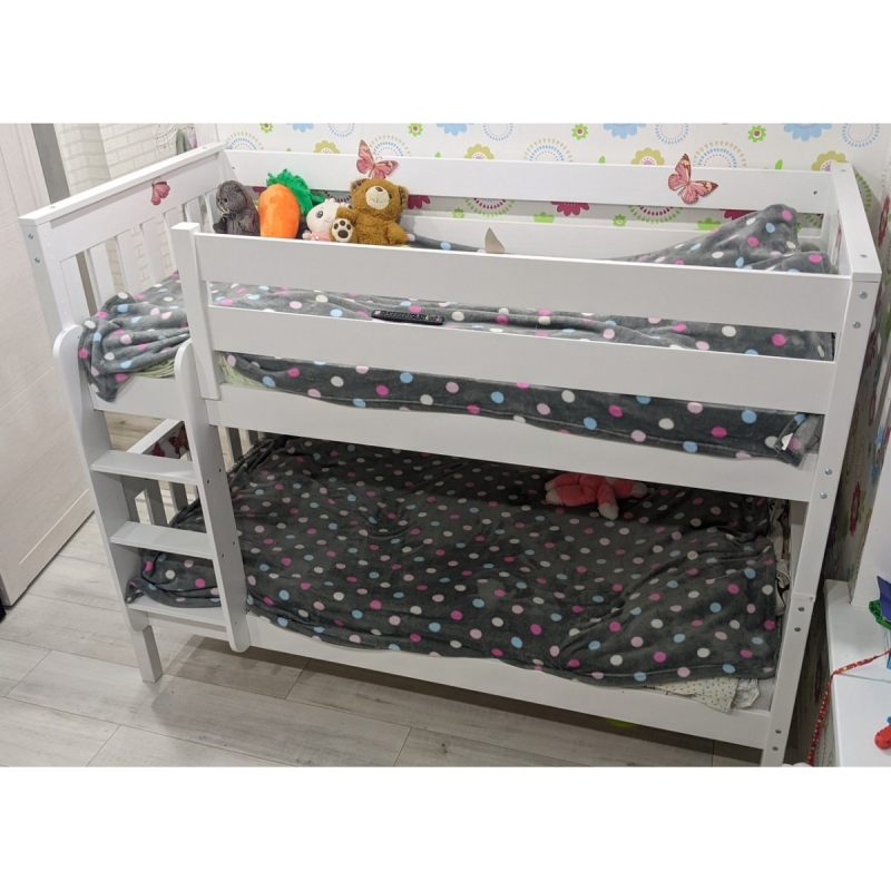 Кровать двухъярусная Замок 200х90 (белая)
